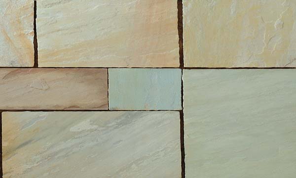 Mint Sandstone handcut paving